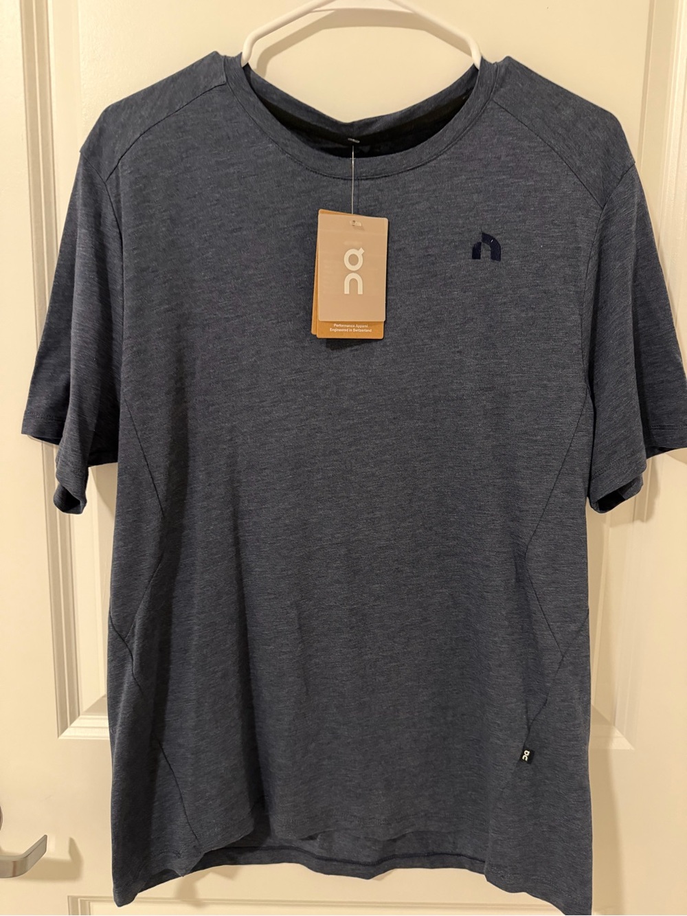 On Running Men's Short Sleeve Crew Tee in Navy Heather